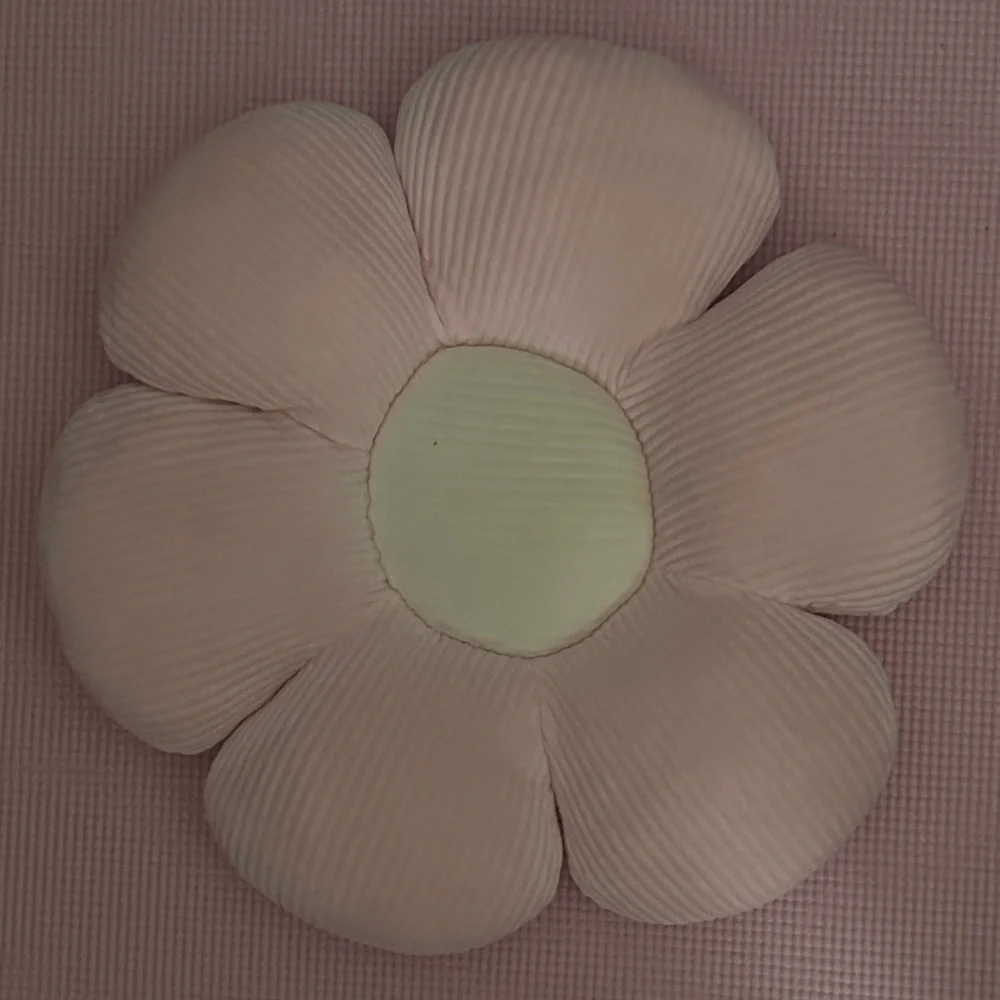 Pink Flower-Shaped Pillow